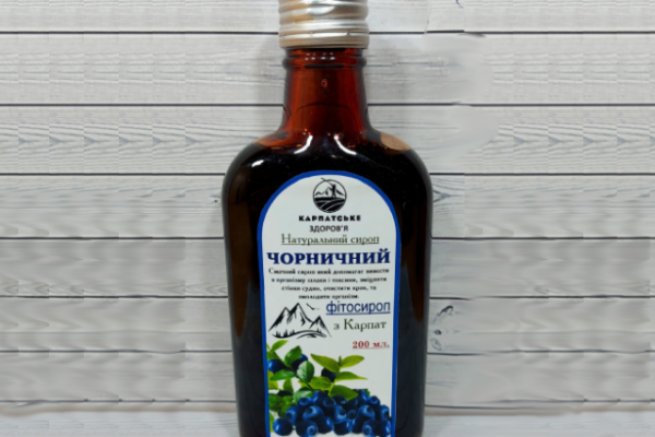 Чорничний сироп – сироп з ягід чорниці 200 мл