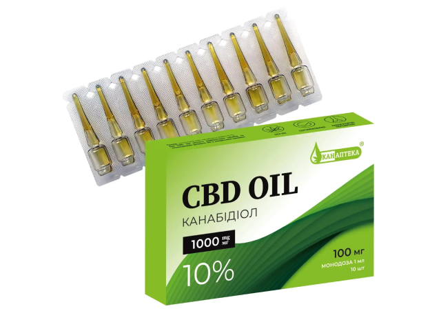 CBD Full Spectrum 10% олія в капсулах 100 мг