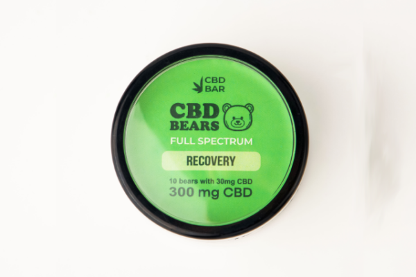 CBD Full Spectrum желейні ведмедики "Recovery", 300 мг КБД, яблуко, 10 шт