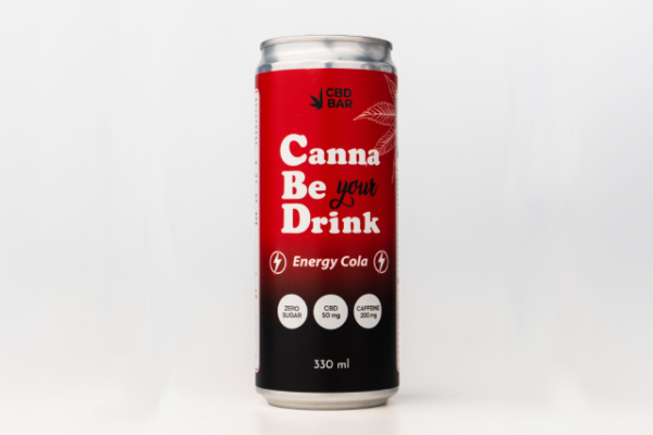 CBD Кола "CannaBeDrink COLA" без цукру, лимонад 50 мг CBD, 200 мг кофеїн, 330 мл