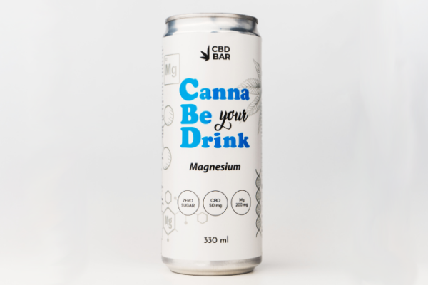 CBD лимонад "CannaBeDrink Magnezium" анчан, 50 мг КБД, 200 мг Магній, 330 мл