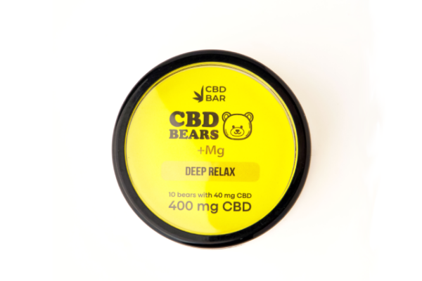 CBD Желейні ведмедики з магнієм "Deep Relax", 400 мг КБД, 200 мг магнію, лимон, 10 шт